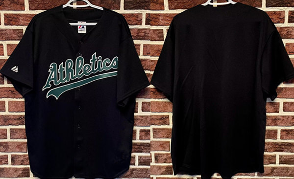Men's Oakland Athletics Blank Black Stitched Baseball Jersey Men's Oakland Athletics Blank Black Stitched Baseball Jersey